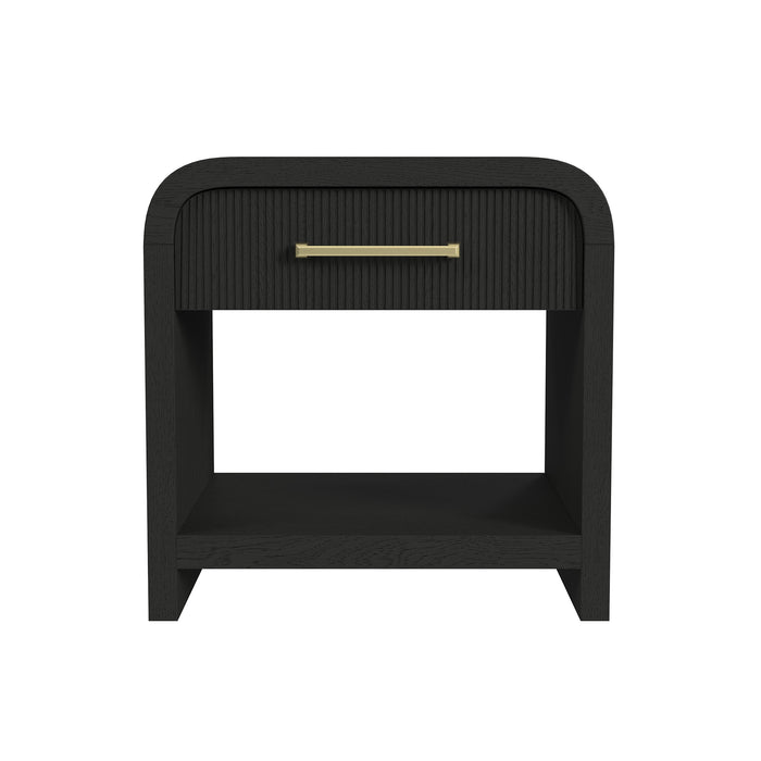 Ridgemont End Table with USB in Black with Grain - American Home Express Outlet (San Antonio, TX)