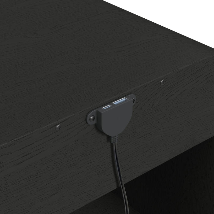 Ridgemont End Table with USB in Black with Grain - American Home Express Outlet (San Antonio, TX)
