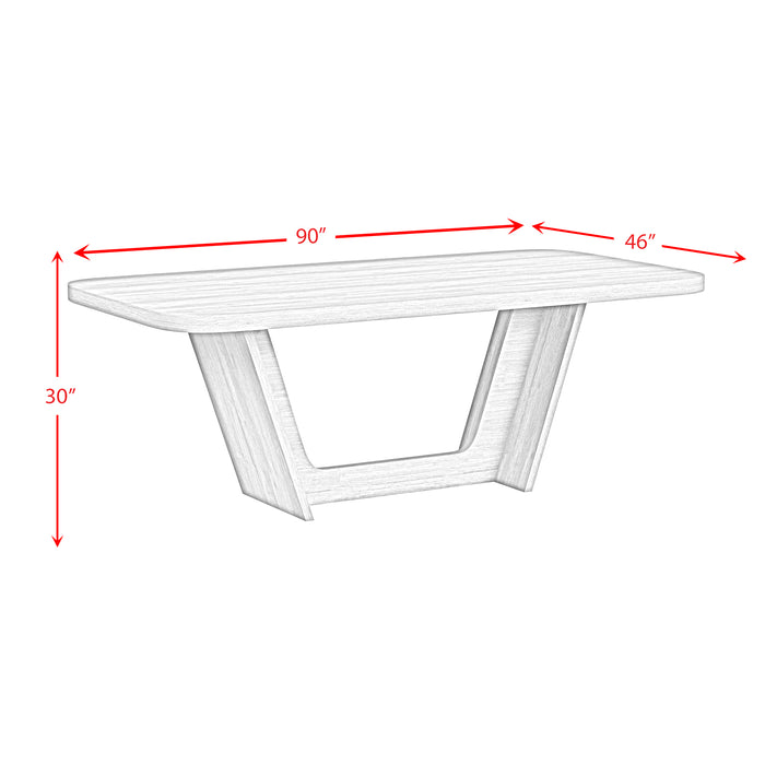 Ridgemont Standard Height Dining Set in Natural-Table and Four Chairs