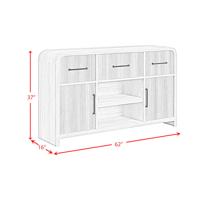 Ridgemont Server in Black with Grain