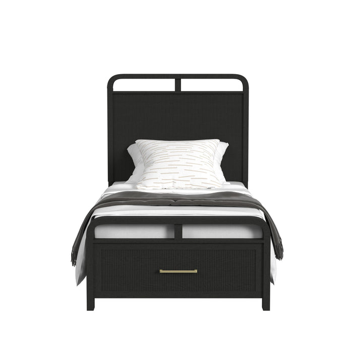 Ridgemont Storage Bed in Black with Grain - American Home Express Outlet (San Antonio, TX)