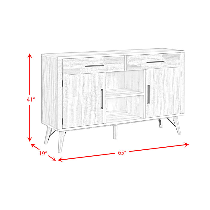 Rogen Rustic Buffet in Rustic White - American Home Express Outlet (San Antonio, TX)