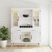 Rogen Rustic Buffet & Hutch with LED in Rustic White - American Home Express Outlet (San Antonio, TX)