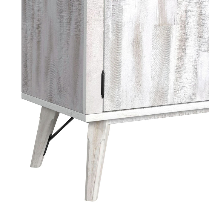 Rogen Rustic Buffet & Hutch with LED in Rustic White - American Home Express Outlet (San Antonio, TX)