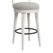 Rogen Rustic Swivel Bar Stool with Grey Fabric in Rustic White (2 Per Carton) - American Home Express Outlet (San Antonio, TX)