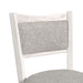 Rogen Rustic Swivel Bar Stool with Grey Fabric in Rustic White (2 Per Carton) - American Home Express Outlet (San Antonio, TX)