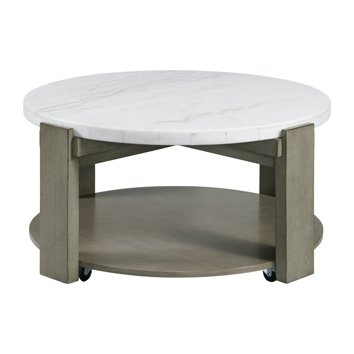 Rosamel Round Coffee Table in Ash Brown - American Home Express Outlet (San Antonio, TX)