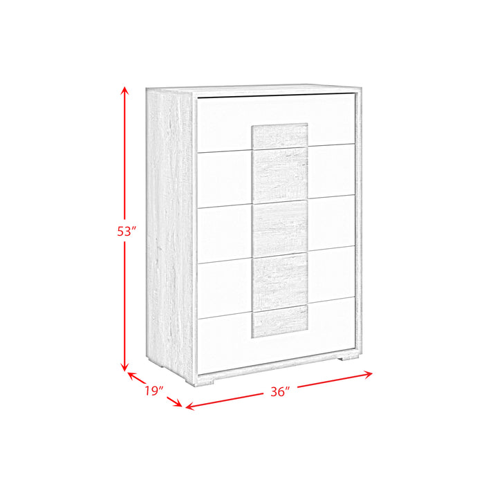 San Matteo 5-Drawer Chest in Dual Tone - American Home Express Outlet (San Antonio, TX)