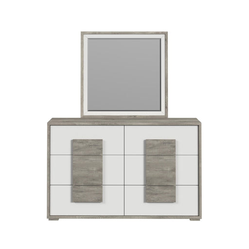 San Matteo Dresser and Mirror Set in Dual Tone - American Home Express Outlet (San Antonio, TX)