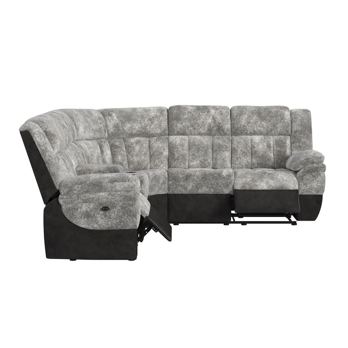 Santorini RHF Power Motion Recliner in Dillon/Shire Grey - American Home Express Outlet (San Antonio, TX)