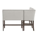 Seneca Counter 3PC Corner Bench with Grey Fabric in Brown - American Home Express Outlet (San Antonio, TX)