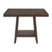 Seneca Square Counter Table with Lazy Susan in Brown - American Home Express Outlet (San Antonio, TX)