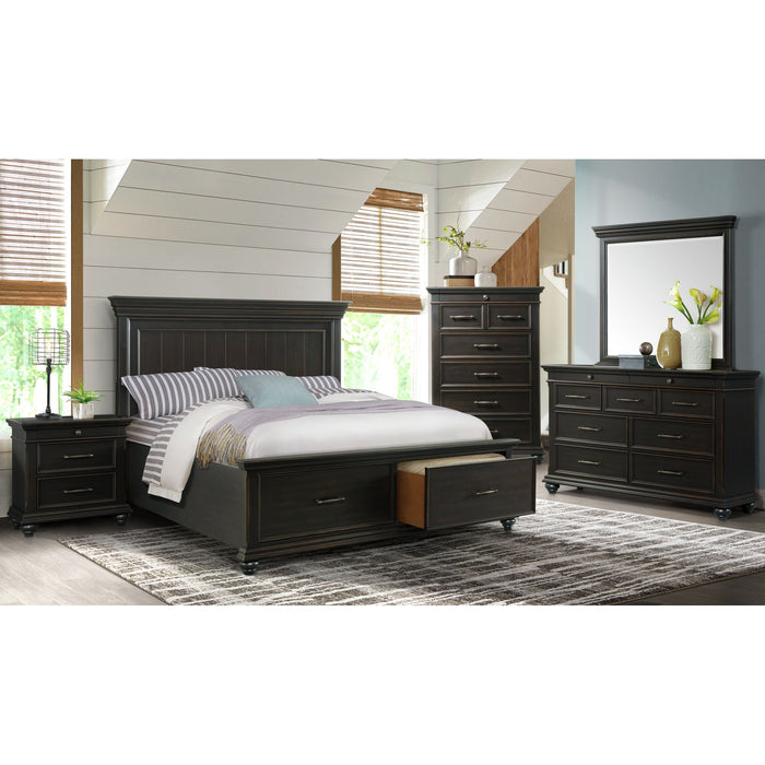 Slater Platform Storage Bedroom Set Black