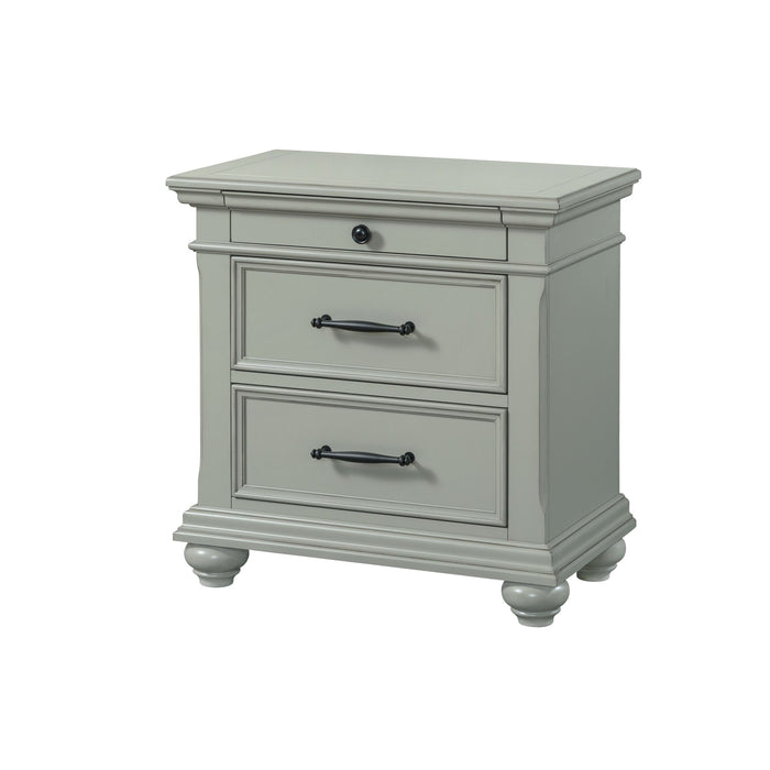 Slater Nightstand w/USB Grey