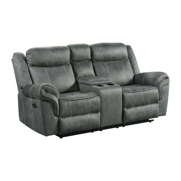 Sorrento 3PC Living Room Set in FB367 Charcoal-Sofa, Loveseat & Recliner - American Home Express Outlet (San Antonio, TX)
