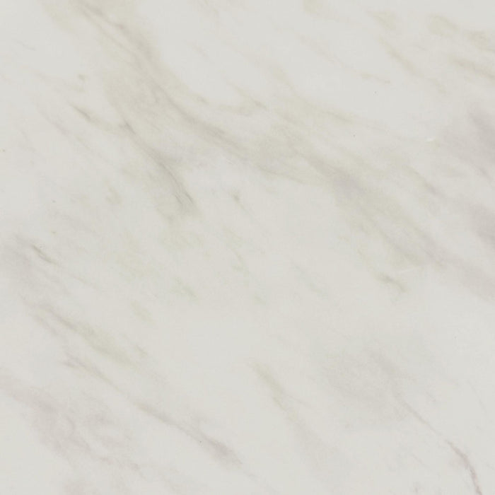 Sylvie Round Dining Table with White Faux Marble Top in Dark Brown - American Home Express Outlet (San Antonio, TX)