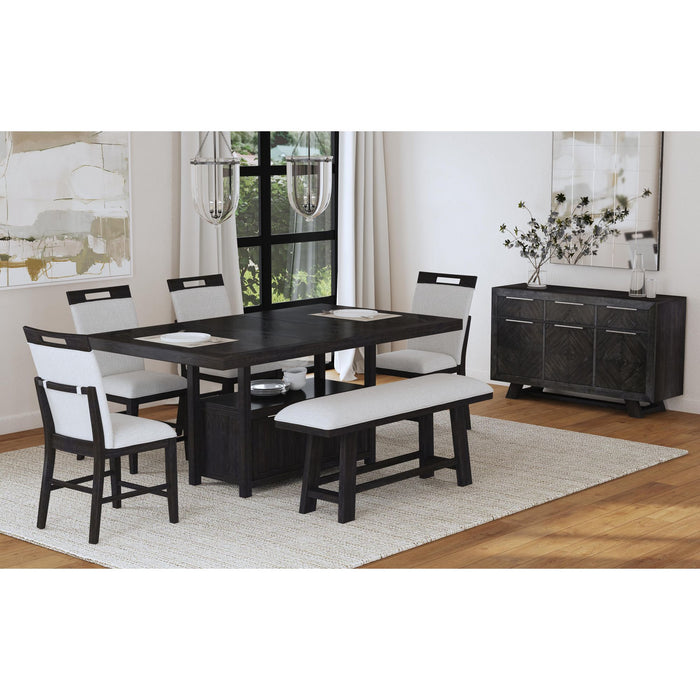 Transcend Counter Height Dining Set in Charcoal-Table and Four Chairs - American Home Express Outlet (San Antonio, TX)