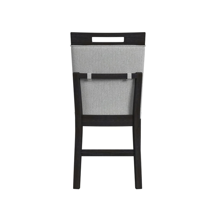 Transcend Counter Side Chair with Light Grey Fabric in Charcoal (2 Per Carton) - American Home Express Outlet (San Antonio, TX)