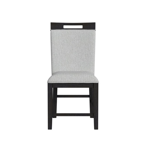 Transcend Counter Side Chair with Light Grey Fabric in Charcoal (2 Per Carton) - American Home Express Outlet (San Antonio, TX)