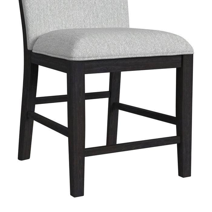 Transcend Counter Side Chair with Light Grey Fabric in Charcoal (2 Per Carton) - American Home Express Outlet (San Antonio, TX)