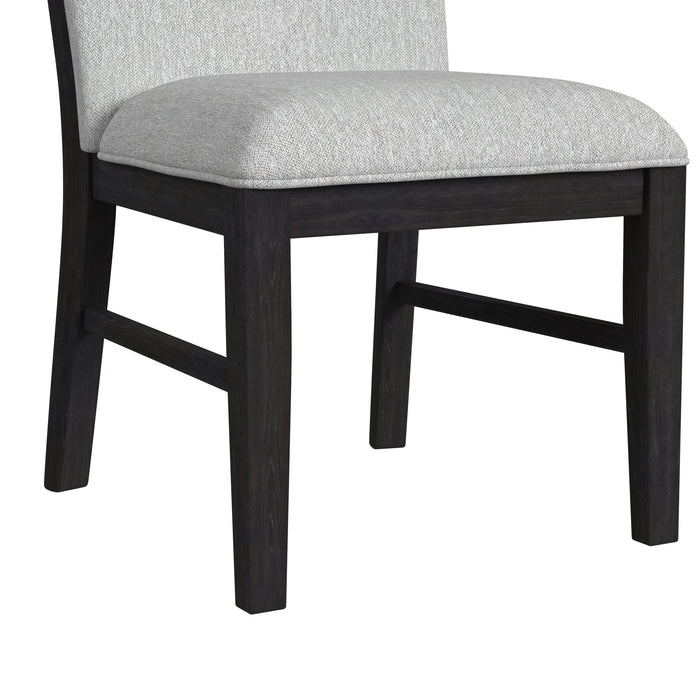 Transcend Dining Side Chair with Light Grey Fabric in Charcoal (2 Per Carton) - American Home Express Outlet (San Antonio, TX)