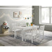 Travis Youth 5PC Dining Set with Table and 4 Chairs in White - American Home Express Outlet (San Antonio, TX)