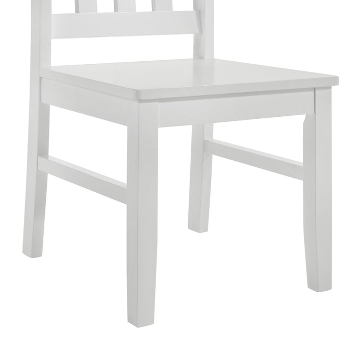 Travis Youth 5PC Dining Set with Table and 4 Chairs in White - American Home Express Outlet (San Antonio, TX)