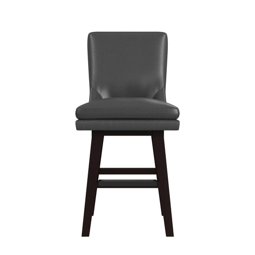 Villanova Swivel Counter Stool with Pewter PU in Espresso (2 Per Carton) - American Home Express Outlet (San Antonio, TX)