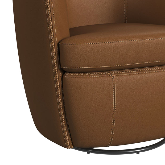 Vito Swivel Chair in Pebble Tan - American Home Express Outlet (San Antonio, TX)