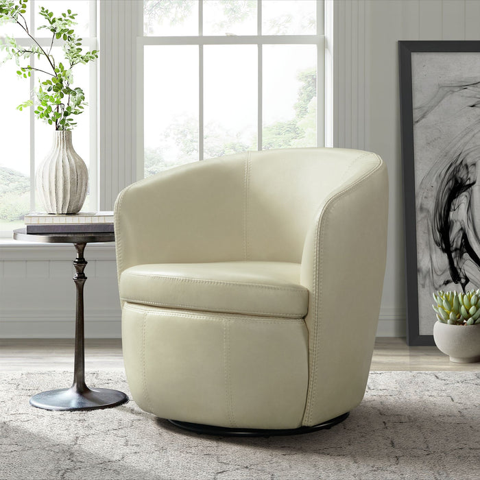 Vito Swivel Chair in Pebble Cream - American Home Express Outlet (San Antonio, TX)