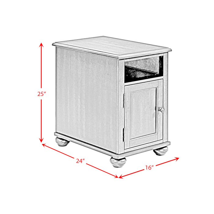 Wagner Chairside Table with USB in Cherry - American Home Express Outlet (San Antonio, TX)