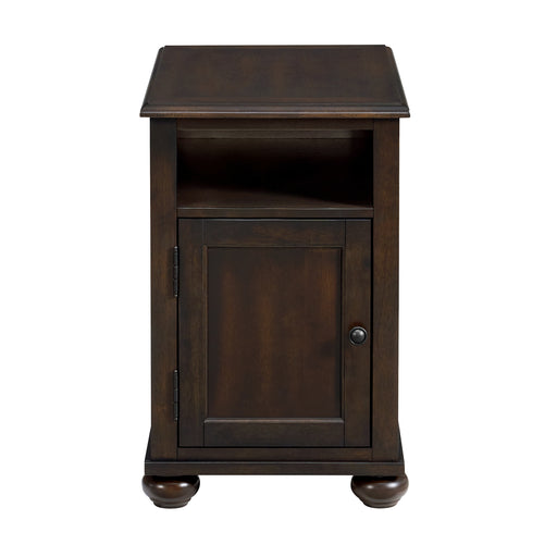 Wagner Chairside Table with USB in Cherry - American Home Express Outlet (San Antonio, TX)