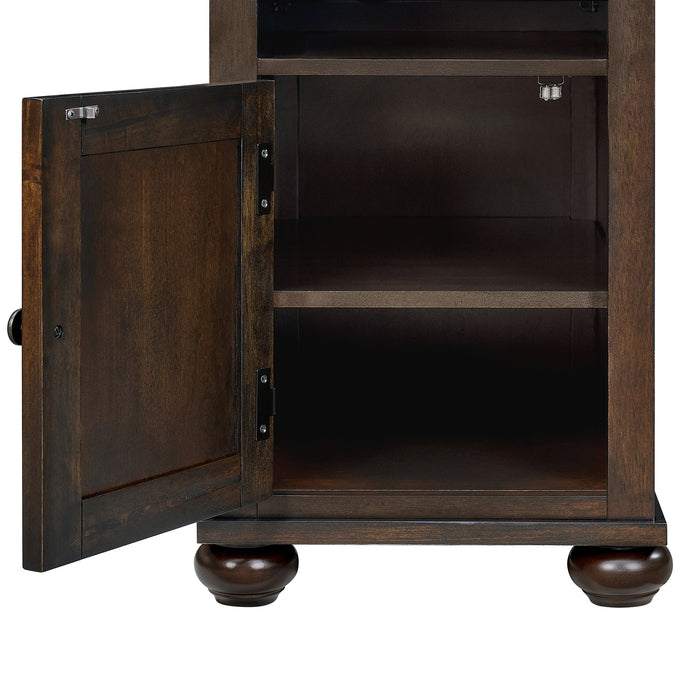 Wagner Chairside Table with USB in Cherry - American Home Express Outlet (San Antonio, TX)