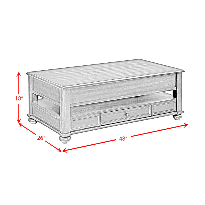 Wagner Rectangular Lift-Top Coffee Table w/ Casters in Cherry - American Home Express Outlet (San Antonio, TX)