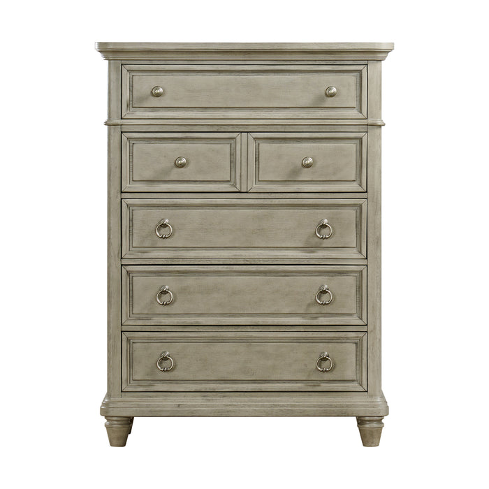 Whit-Ash 5-Drawer Chest in Light Grey - American Home Express Outlet (San Antonio, TX)