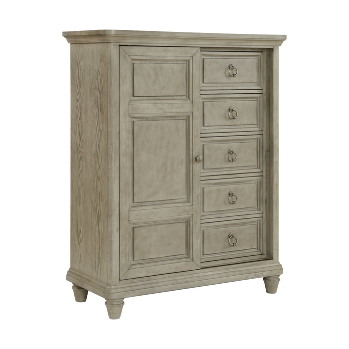 Whit-Ash Panel Bedroom Set with Door Chest - American Home Express Outlet (San Antonio, TX)