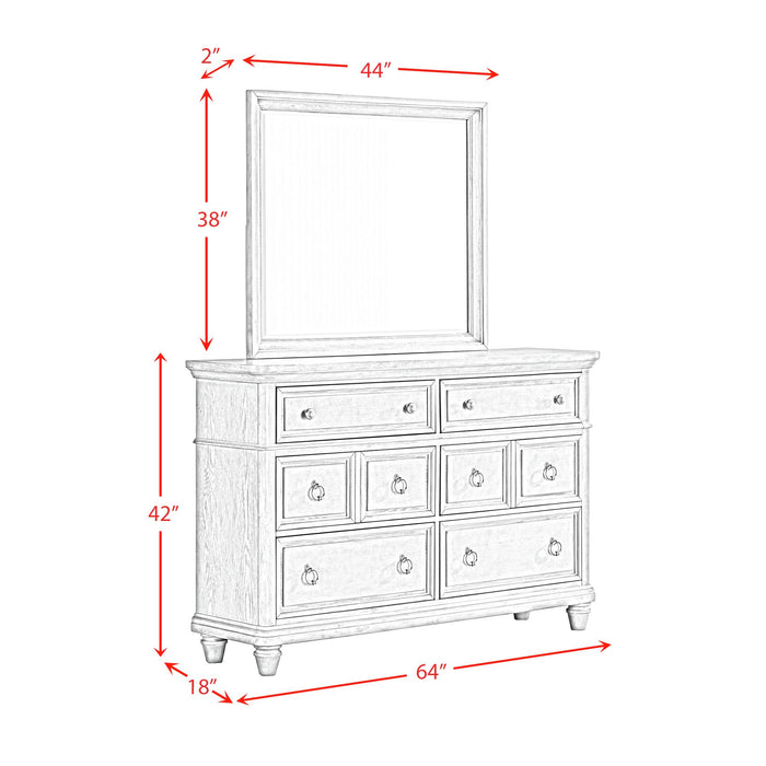 Whit-Ash Panel Bedroom Set with Door Chest - American Home Express Outlet (San Antonio, TX)