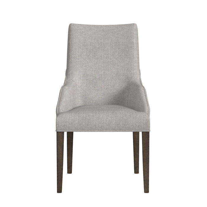 Yellowstone Dining Host Chair with Grey Fabric in Medium Brown (2 Per Carton) - American Home Express Outlet (San Antonio, TX)