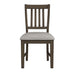 Yellowstone Dining Side Chair with Grey Fabric in Medium Brown (2 Per Carton) - American Home Express Outlet (San Antonio, TX)