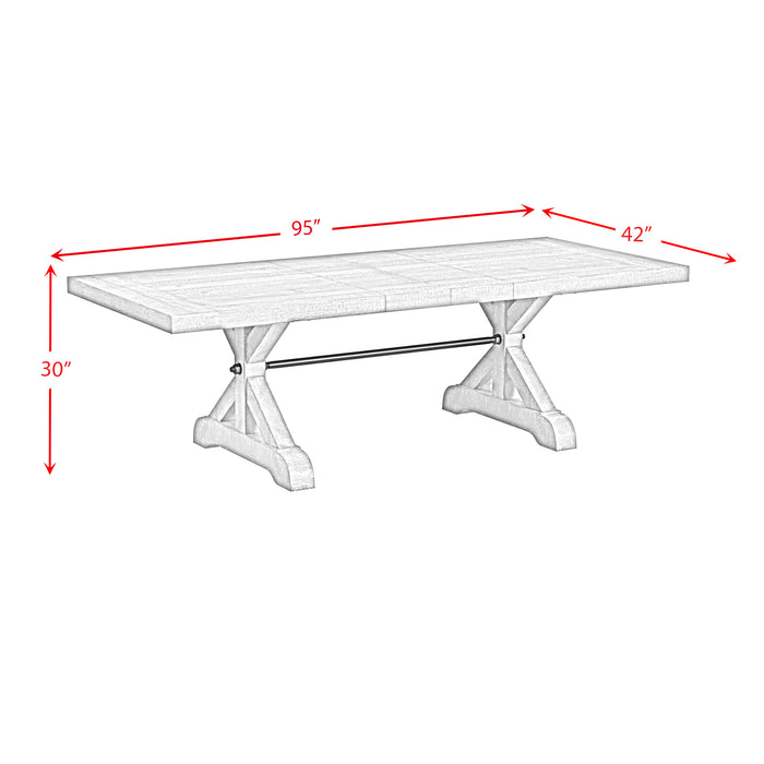 Yellowstone Dining Table with 2x12" Leaves in Medium Brown