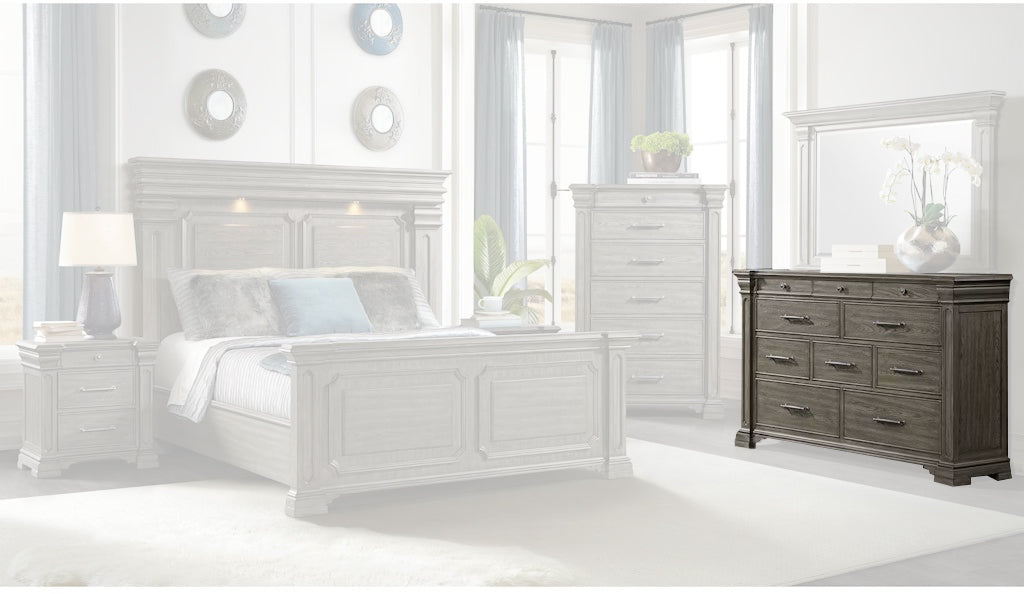 Elements International Kings Court Dresser in Grey image
