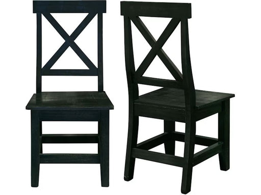 Elements International Britton Wooden Side Chair (Set of 2) in Charcoal image