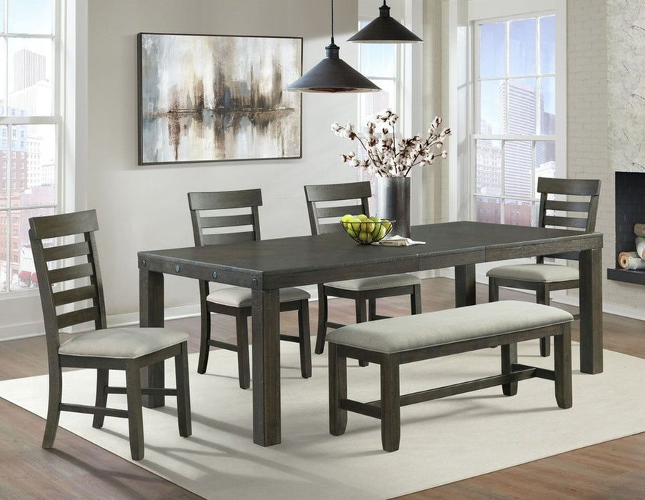 Elements International Colorado Dining Table in Charcoal