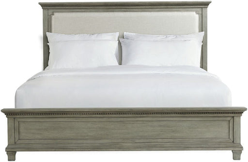 Elements International Crawford King Panel Bed in Gray image