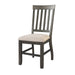 Elements International Stone Ladder Back Side Chair (Set of 2) in Cream/Dark Ash image