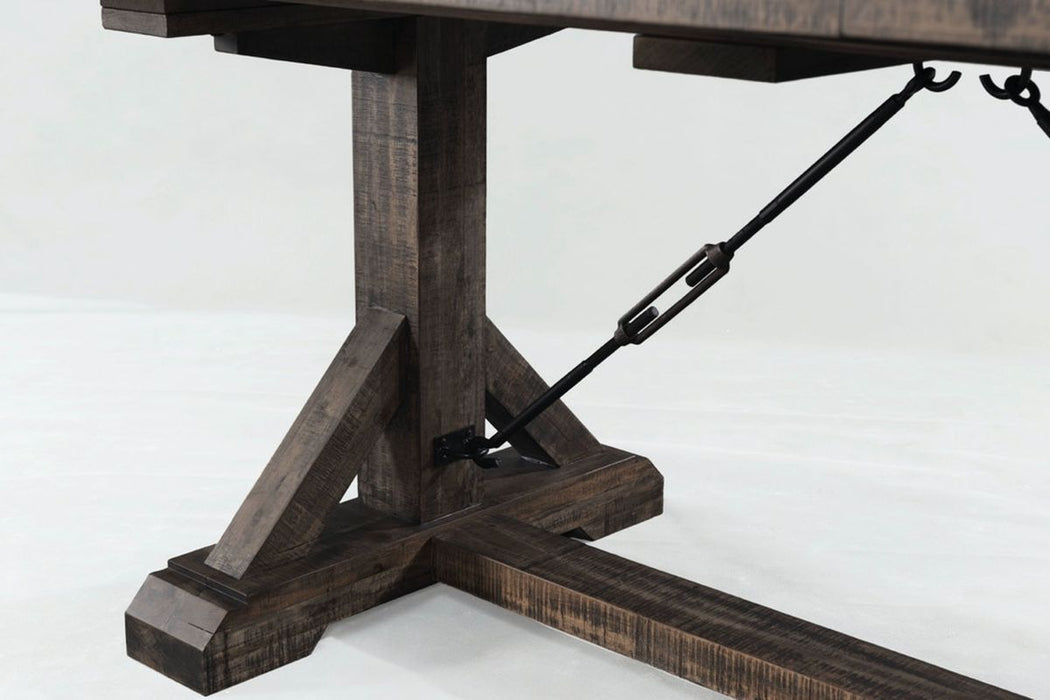 Elements International Finn Rectangular Dining Table in WalnutC