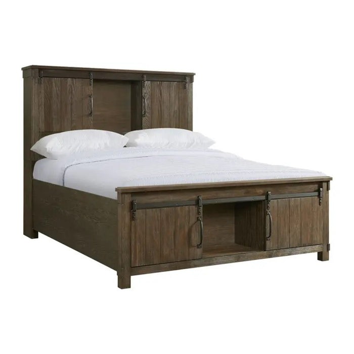 Elements International Scott Queen Platform Storage Bed in Dark image