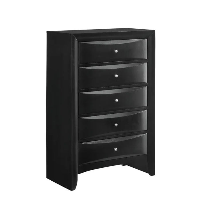 Elements International Emily 5 Drawer Chest in Black image