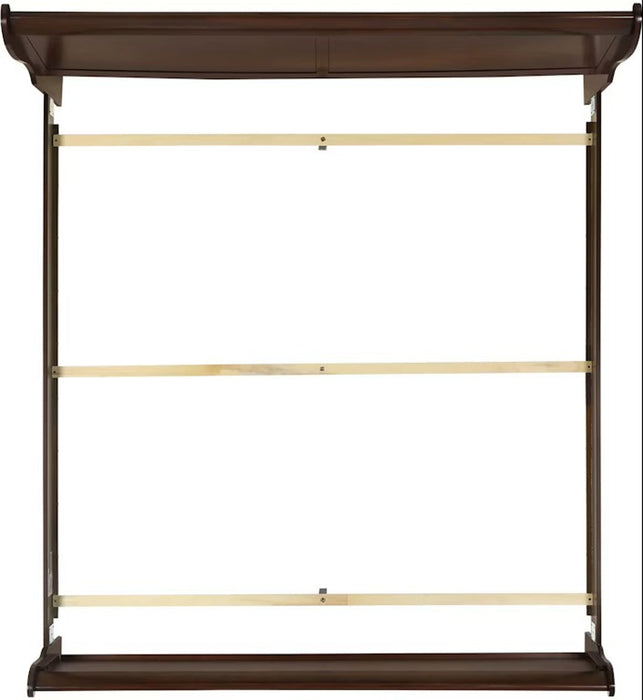 Elements International Louis Philippe Queen Panel Bed in Cherry