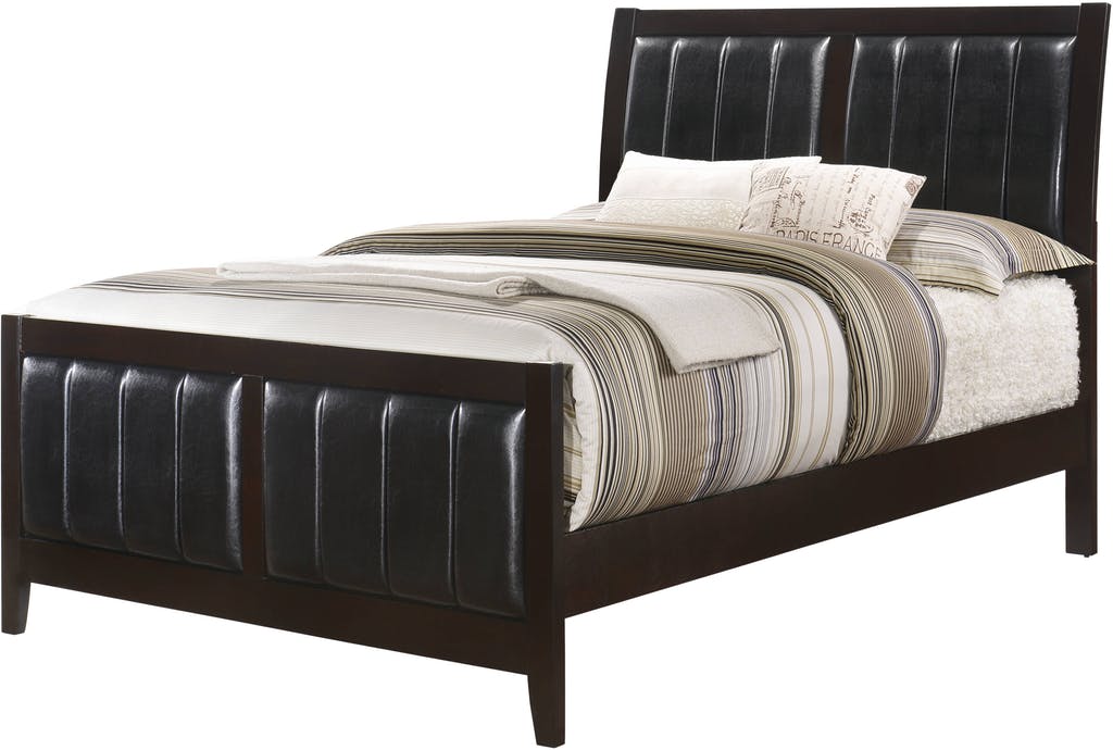 Elements International Lawrence Full Panel Bed in Espresso Lacquer image